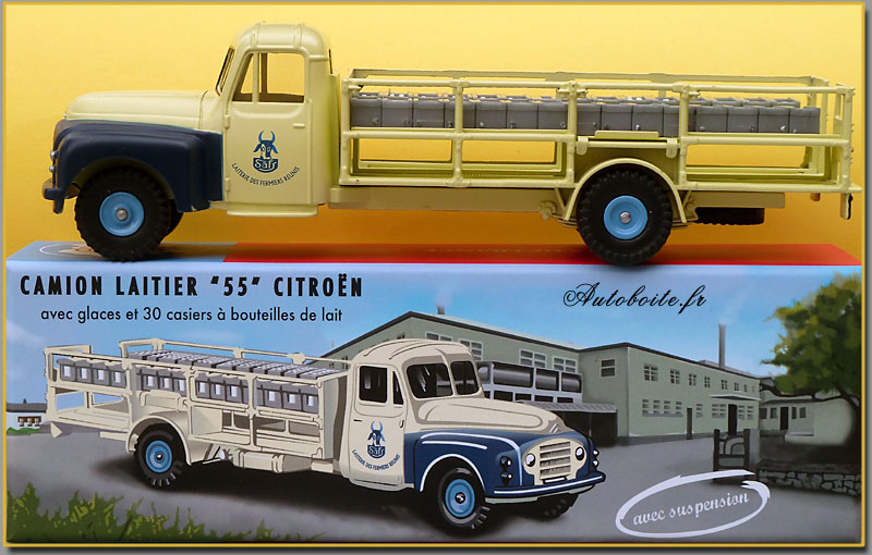 Camion Miniature Atlas/Dinky Toys 586 1/43 - Citroën 55 Camion Laitier - Berliet, Neuf