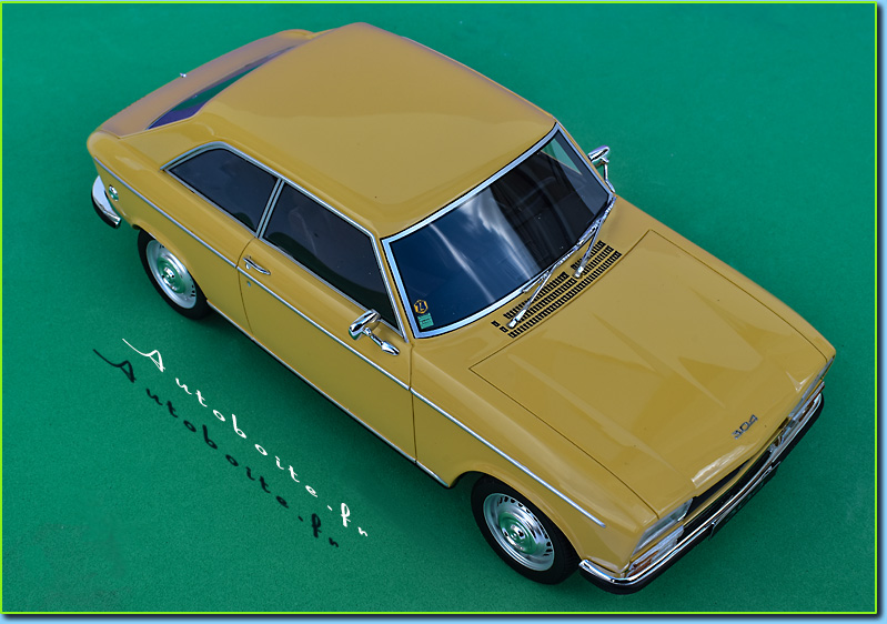 Peugeot 304S coupé 1965 de Ottomobile au 1/18 ème jaune haut 