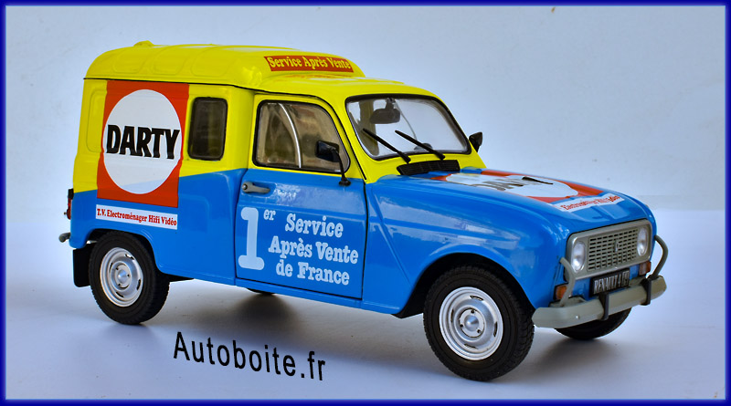 Renault4 F4 1988 Darty au 1/18 ème de Solido